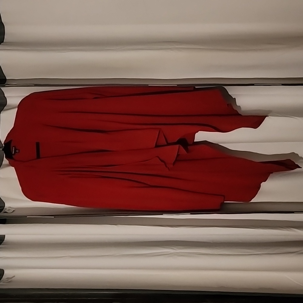 Red cardigan